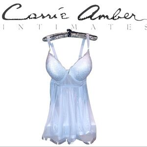 𝅺NEW Pastel Blue Babydoll Chemise Womens Sz 2X